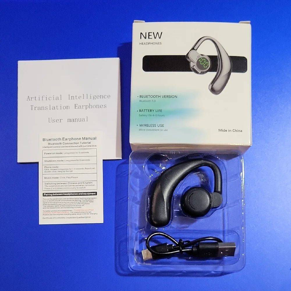 Single Ear Bluetooth 5.0 Wireless Headset